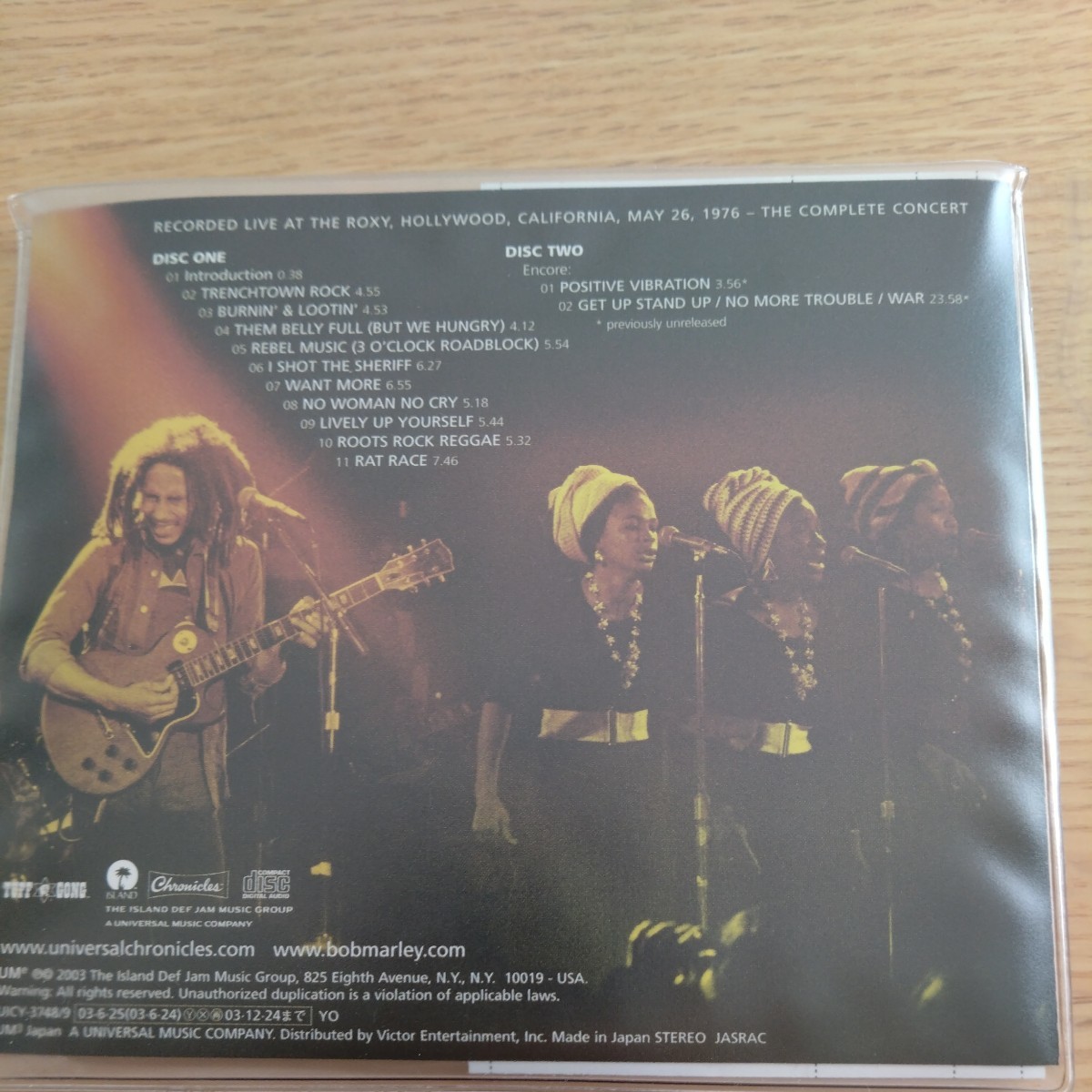 Bob Marley & The Wailers / Live At The Roxy （国内盤２CD）　ライヴ・アット・ザ・ロキシー１９７６（完全版）_画像5