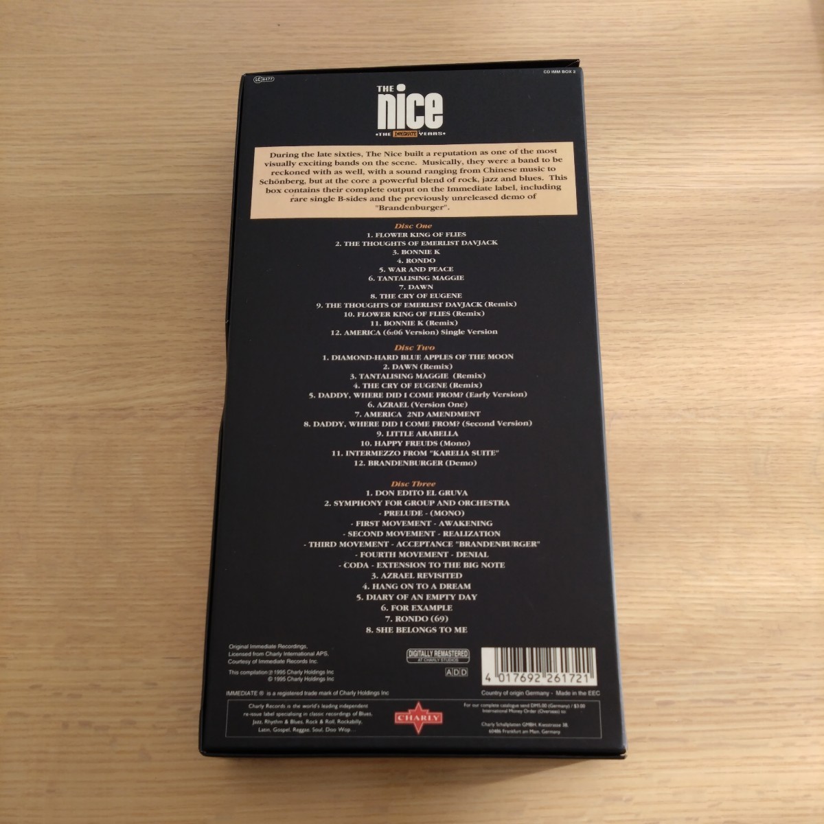 The Nice / The Immediate Years （輸入盤３CD) Kieth Emerson キース・エマーソン Emerson, Lake & Palmerの画像2