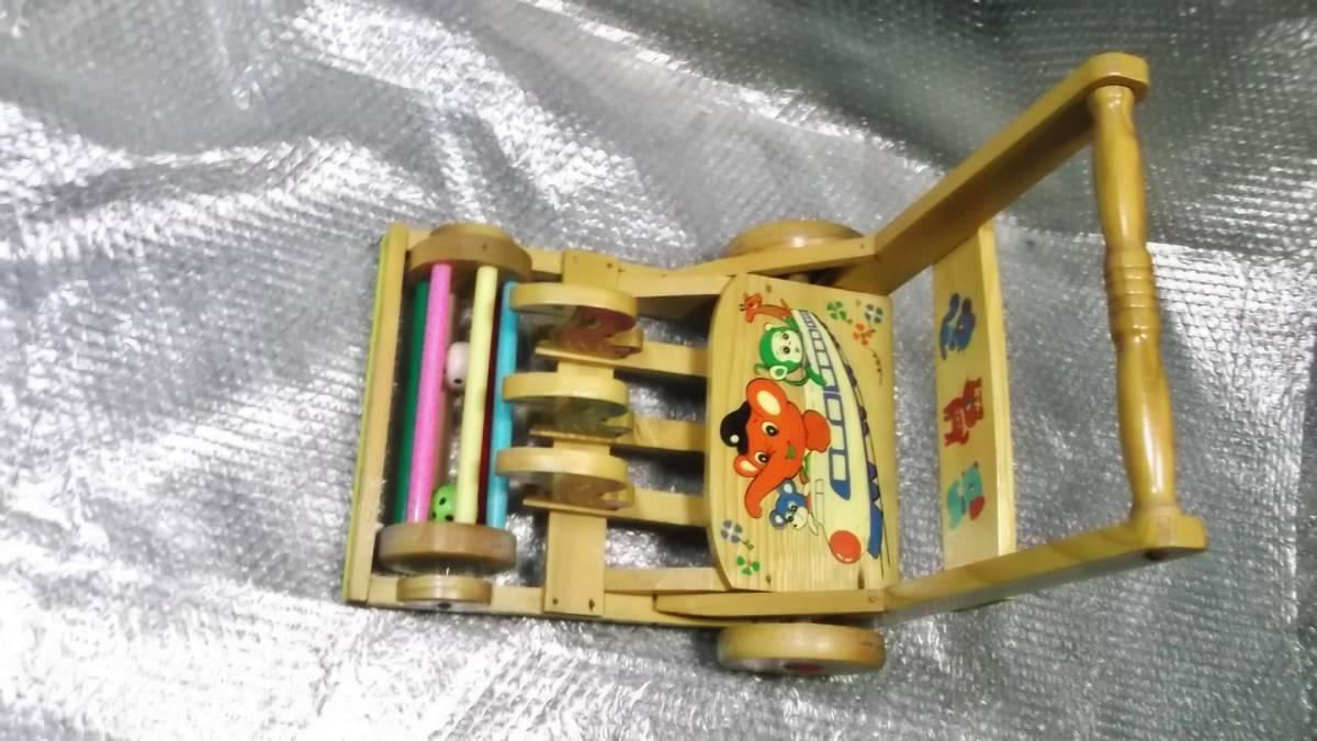  wooden handcart clattering .... baby Showa Retro Vintage 