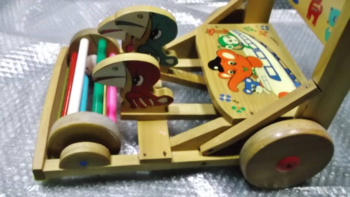  wooden handcart clattering .... baby Showa Retro Vintage 