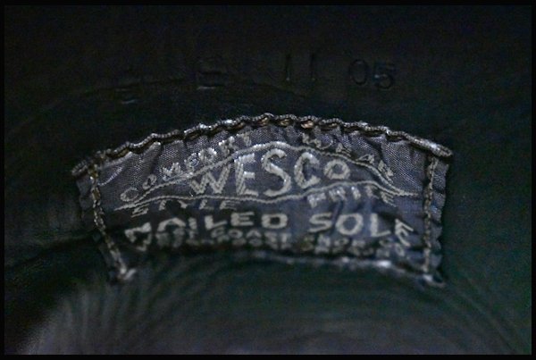 【9E 良品 05年】WESCO ウエスコ チャンピオンボス ブラック ホースハイド 黒 11インチハイト ビブラム エンジニア ブーツ HOPESMORE_画像10