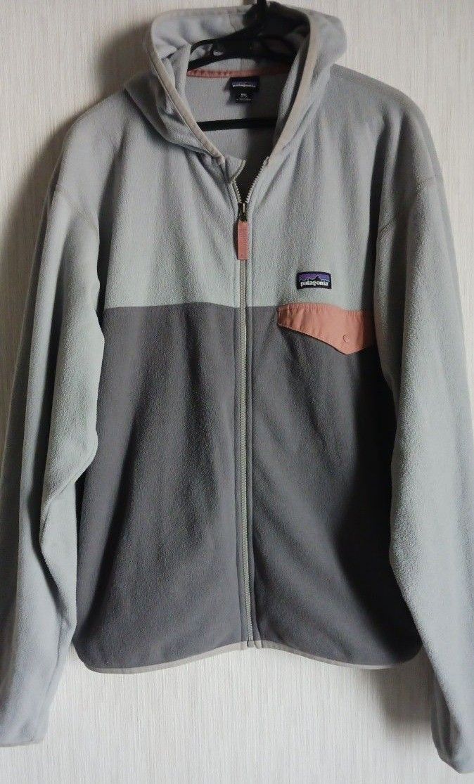 パタゴニア patagonia フリース パーカー キッズ XXL レディースM~L位  裏地無 グレー系 ユニセックス 