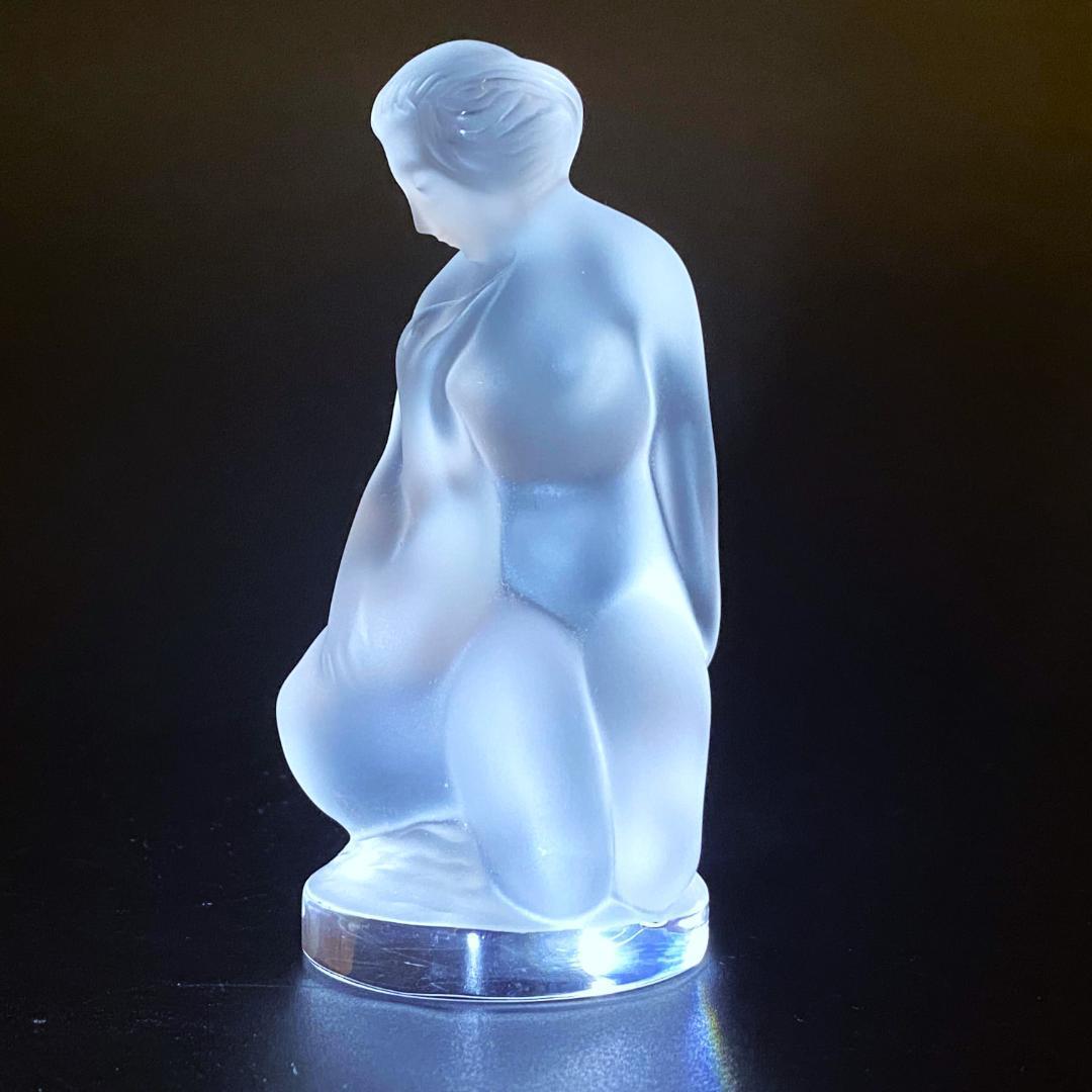 【美品】Lalique★ラリック★裸婦と白鳥のペーパーウエート
