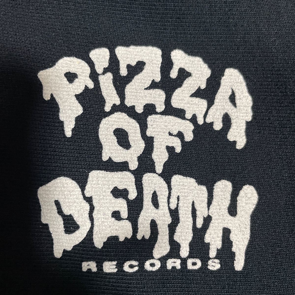 pizza of death バクプリ入り ピザロゴ スウェット ZIP パーカー 黒M レア 初期 ピザオブデス Hi-STANDARD 横山健 ken yokoyama ハイスタ_画像3