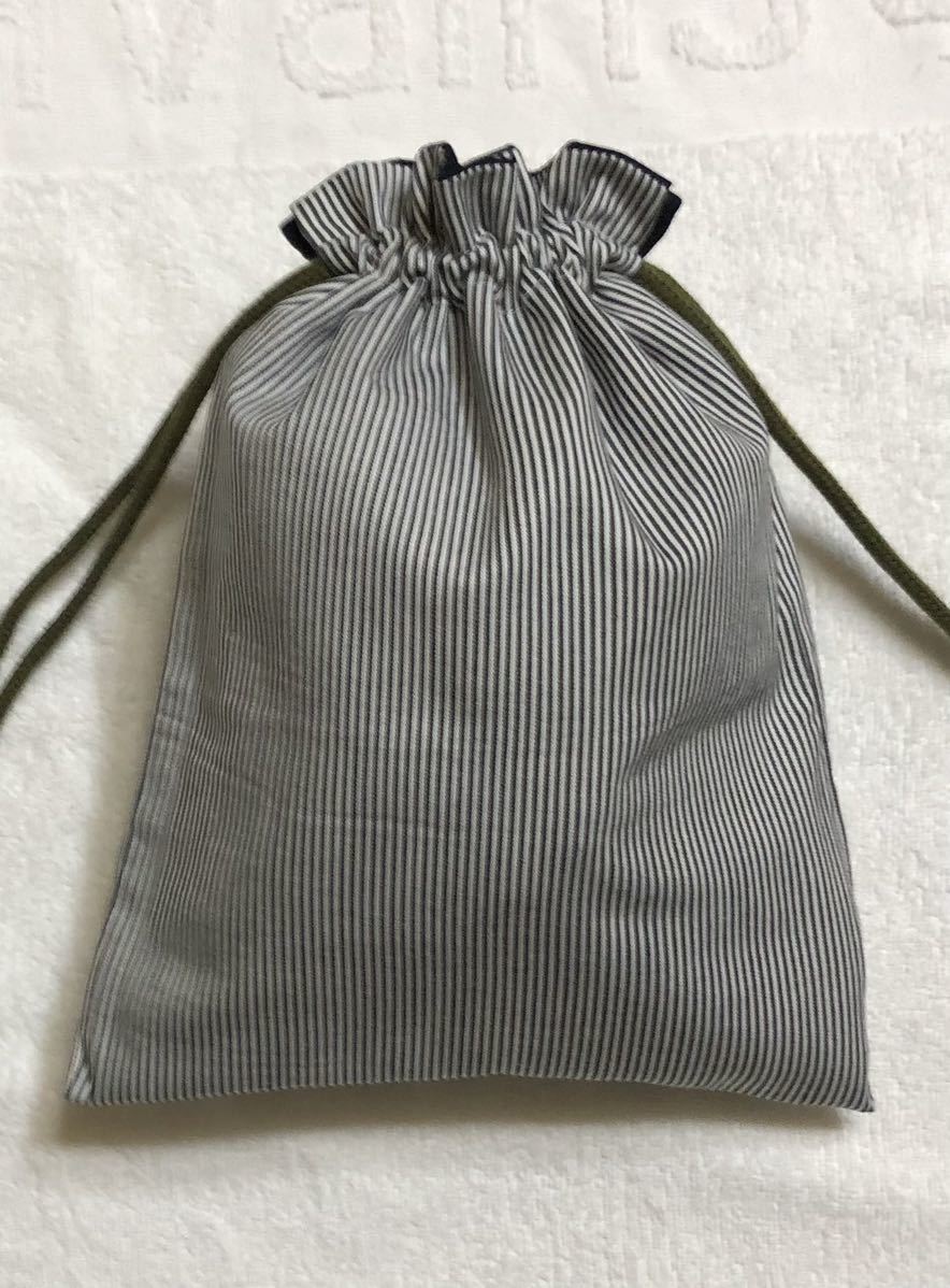  lunch sack pouch glass sack hand made reversible c-14 block check green group 