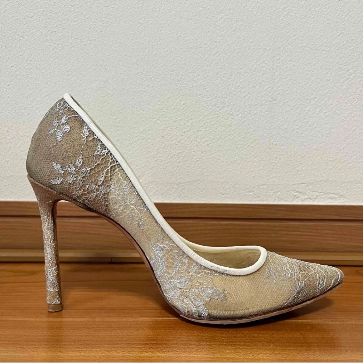 【美品】サイズ36.5(23.5-24.0cm程度)*ジミーチュウ*レースパンプス*ハイヒール*JIMMY CHOO*サンダル