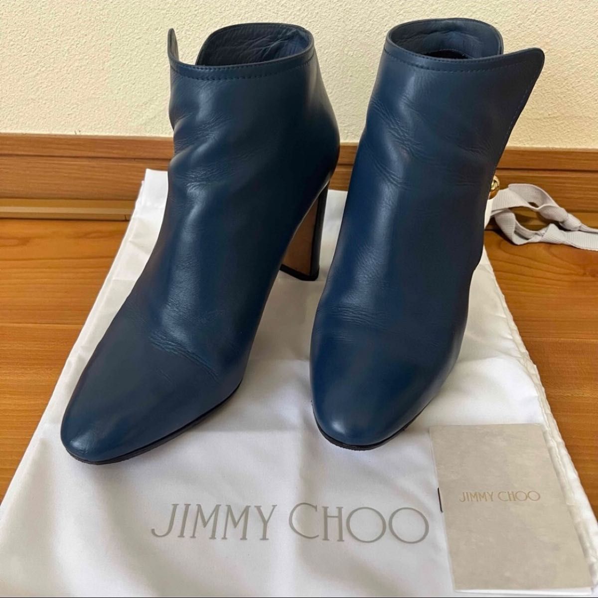 【超美品】36.5(23.5-24cm)*ジミーチュウ*ショートブーツ*JIMMY CHOO*ブーティ*ハイヒール*パンプス