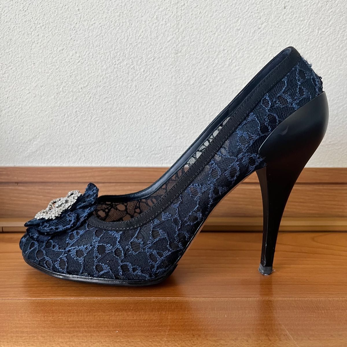 サイズ36 5 フラワービジューハイヒールパンプス CHANEL サイズ36 5 フラワービジューハイヒールパンプス CHANEL