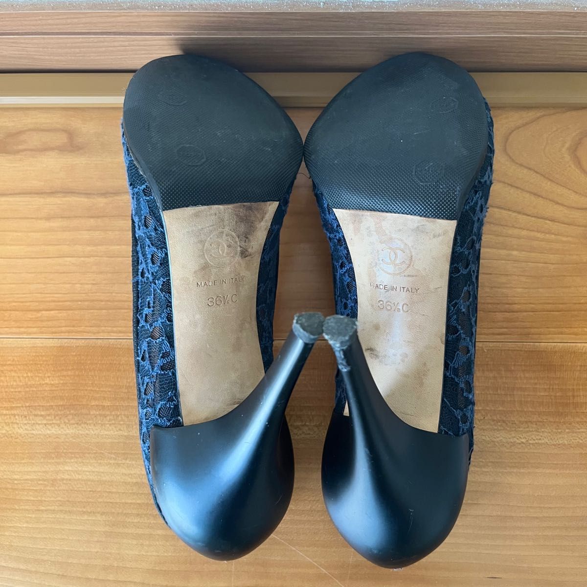 サイズ36 5 フラワービジューハイヒールパンプス CHANEL サイズ36 5 フラワービジューハイヒールパンプス CHANEL