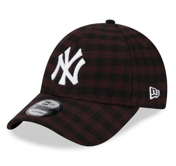 NY ヤンキース MLB ★ New Era チェック ネルシャツ地 キャップ A