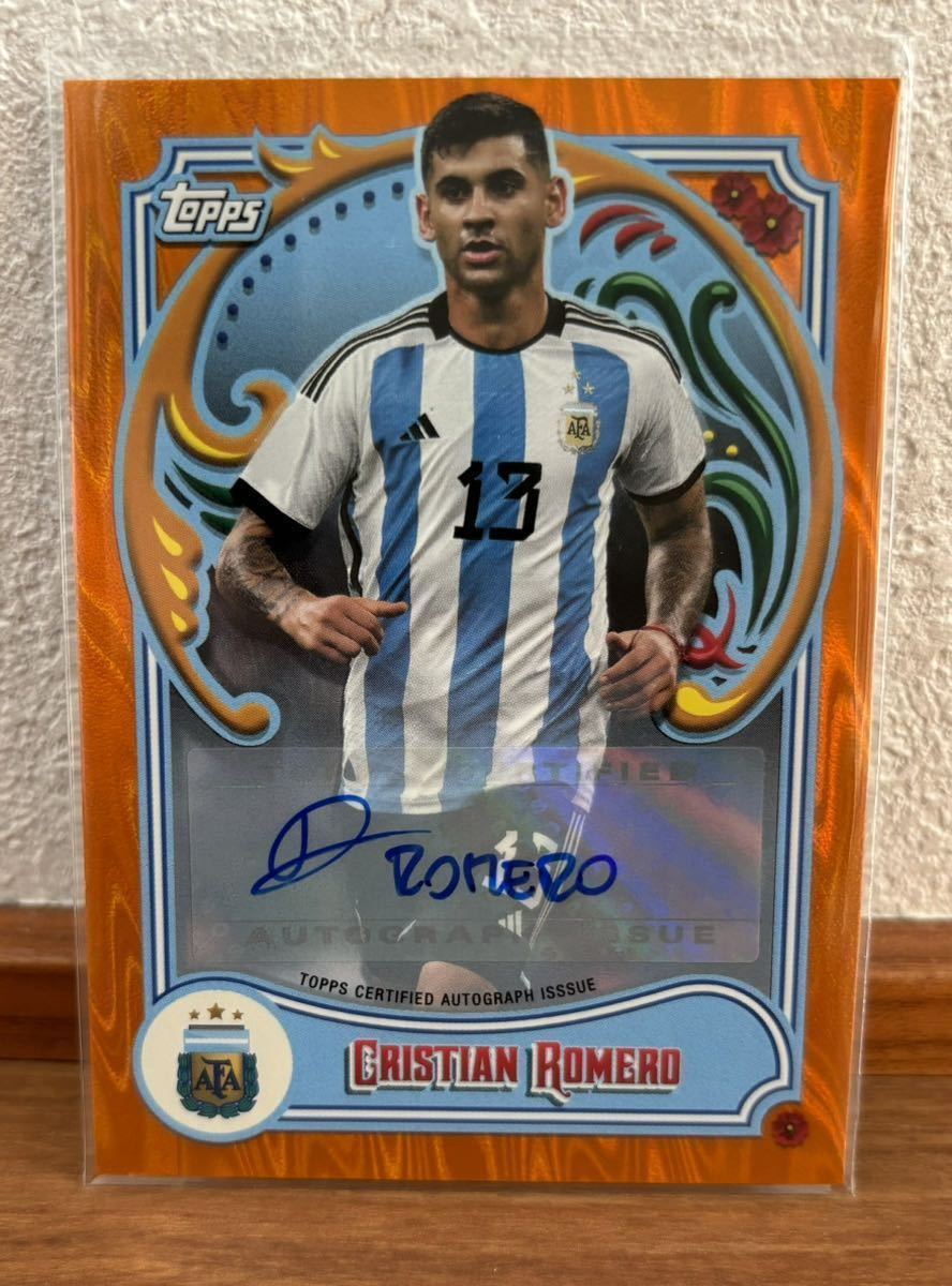 【8/25】 Topps Fileteado Argentina Cristian Romero auto アルゼンチン クリスティアン　ロメロ　トッテナム_画像1