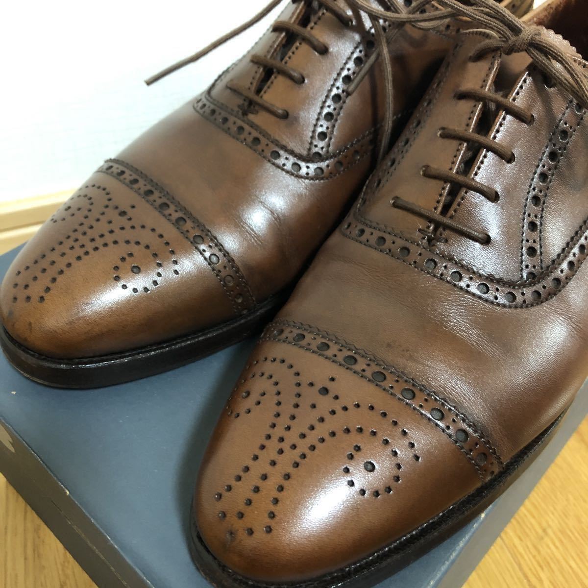 クロケット&ジョーンズ COVENTRY 6.5E セミブローグダークブラウン