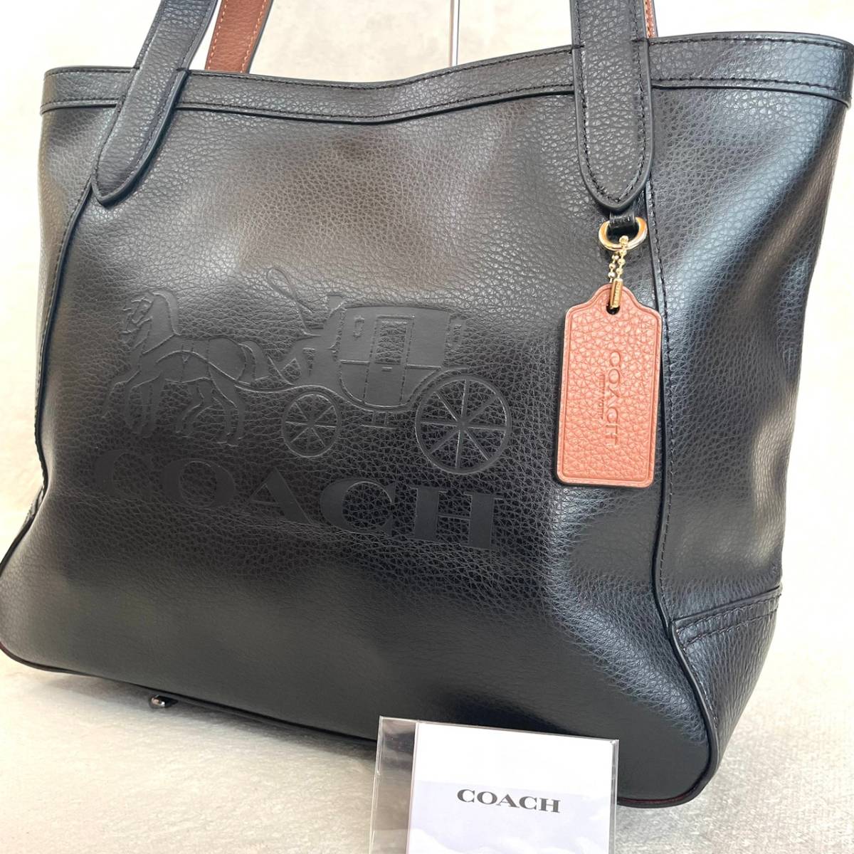 極美品 コーチ COACH トートバッグ ハンドバッグ ショルダー ホース