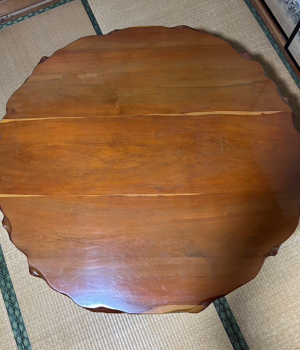 Z※ 一枚板 座卓 和家具 天然木 無垢 ローテーブル 希少-