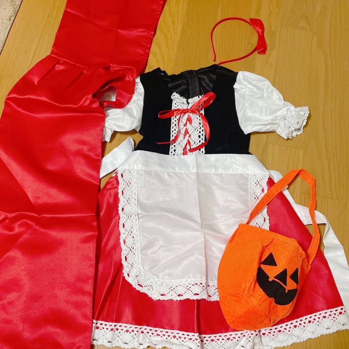 赤ずきんちゃん コスプレ キッズ イベント 誕生日 Halloween ハロウィン 女の子 ガール Girl girl 衣装
