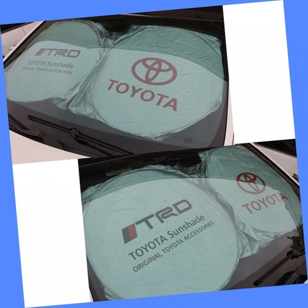 トヨタ TRD サンシェード UVカット 遮光 日焼け防止 軽量コンパクト収納 ダッシュボード保護 TUE_画像3