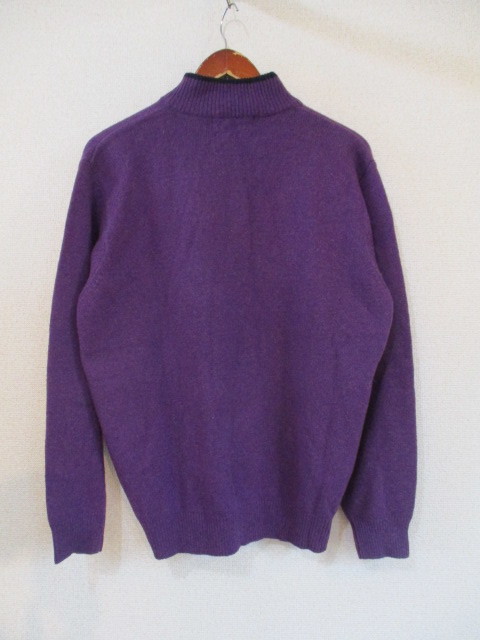 ANDRELUCIANO purple border collar Zip sweater (USED)102018B