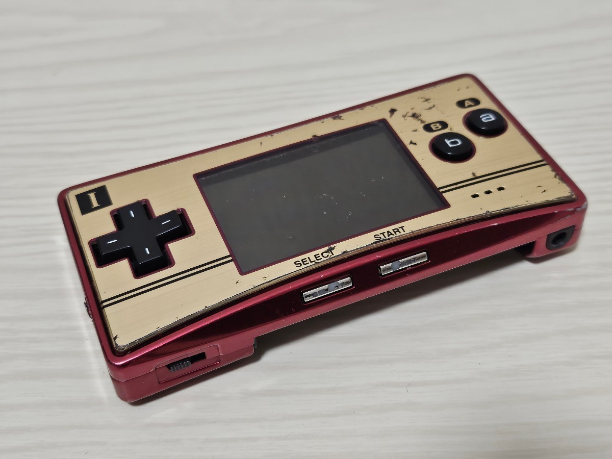 動作確認済み任天堂 ゲームボーイミクロ ファミコンカラー Nintendo GAMEBOY micro ニンテンドー Happy! Mario 20th_画像4