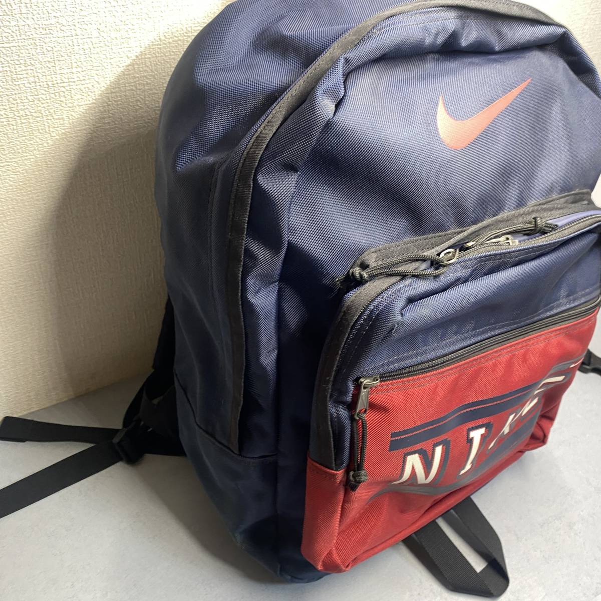 NIKE Vintage Nike backpack rucksack H8NIK navy beautiful goods 