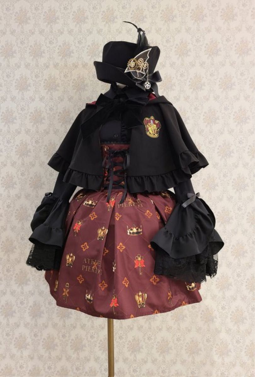 アトリエピエロ Royal Crown コルセットスカート ボルドー アトリエピエロ Royal Crown コルセットスカート ボルドー