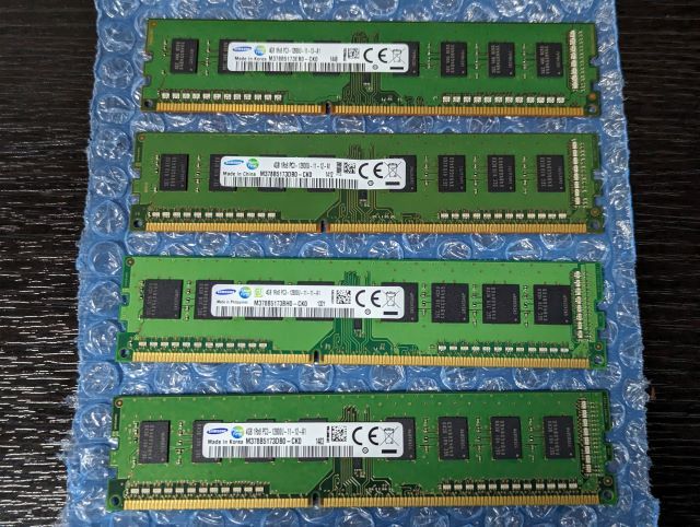 4枚セット★Samsung製 メモリ PC3-12800U 4GB(DDR3) M378B5173★4枚セット合計16GB_画像1