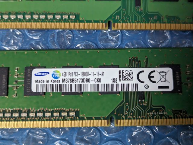 4枚セット★Samsung製 メモリ PC3-12800U 4GB(DDR3) M378B5173★4枚セット合計16GB_画像5