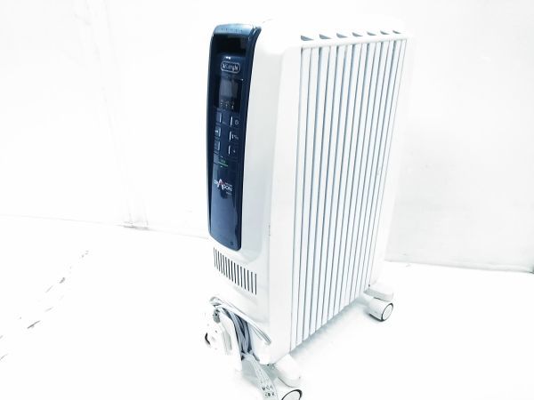 ○Delonghi デロンギ オイルヒーター TDDS0712BL 暖房器具 ドラゴンデジタルスマート ホワイト 3～8畳 1200W C-102118 @160 ○_画像1