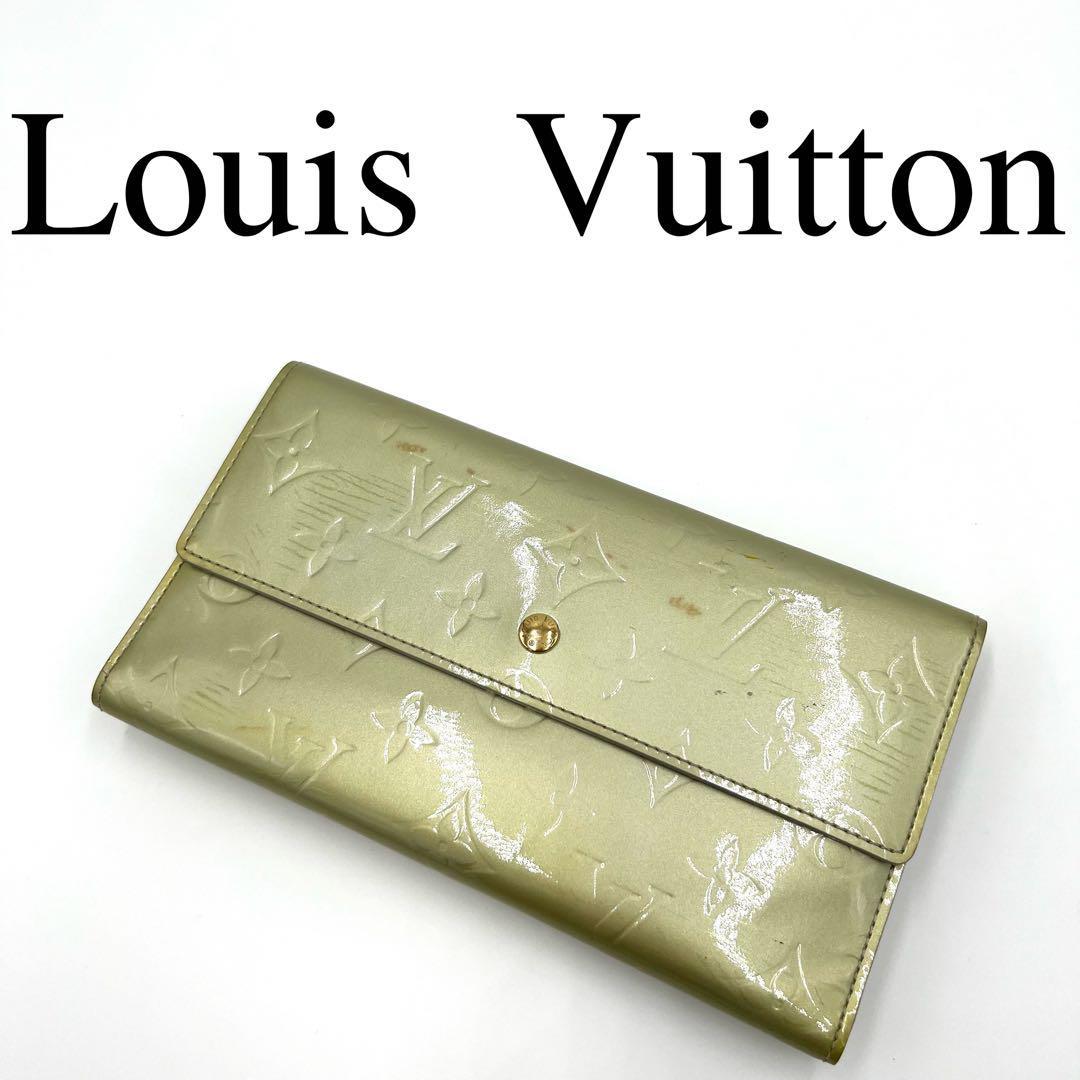 日本最大級 Louis Vuitton エナメル 総柄 ヴェルニ 長財布 ルイ