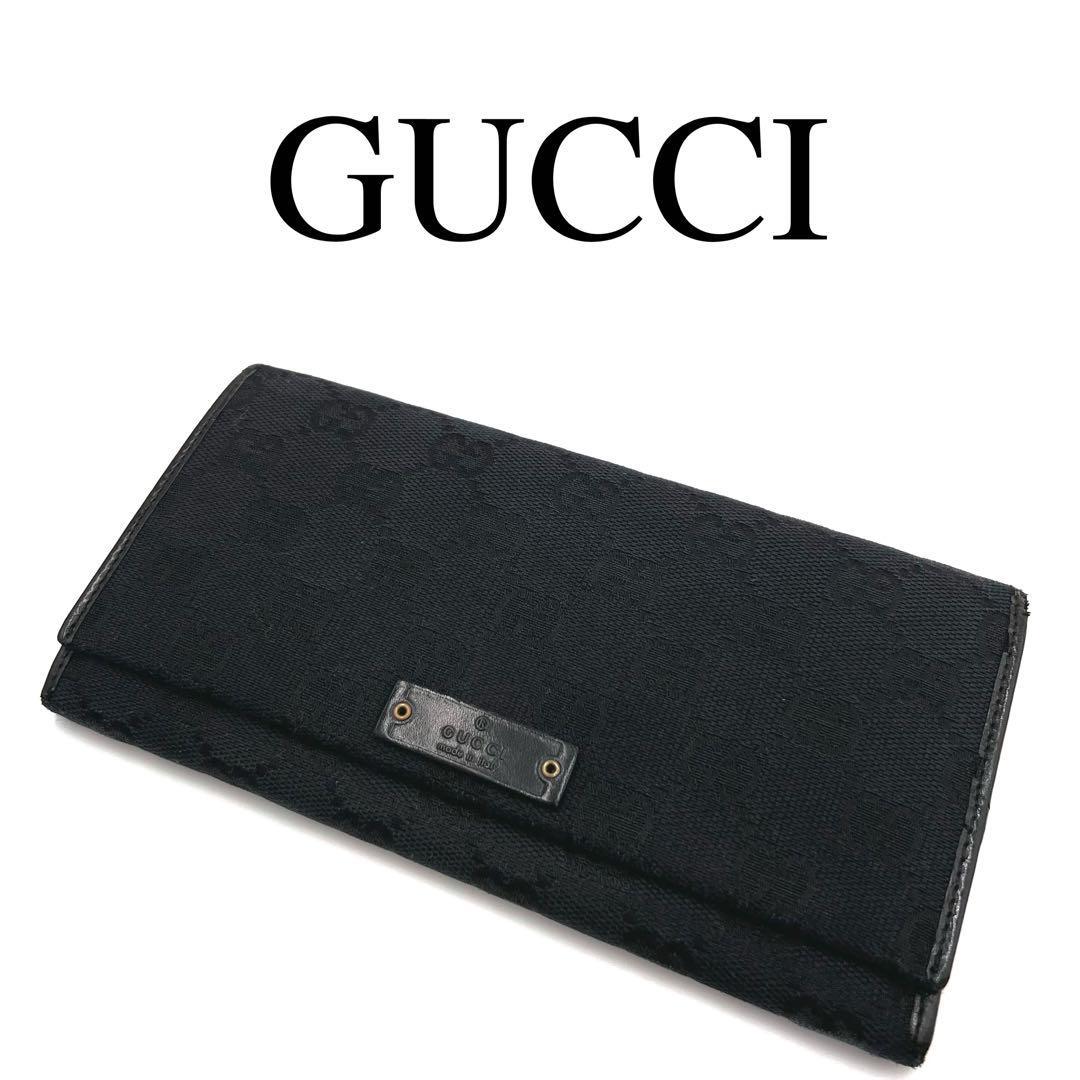 気質アップ】 長財布 グッチ GUCCI GGキャンバス レザー ワンポイント