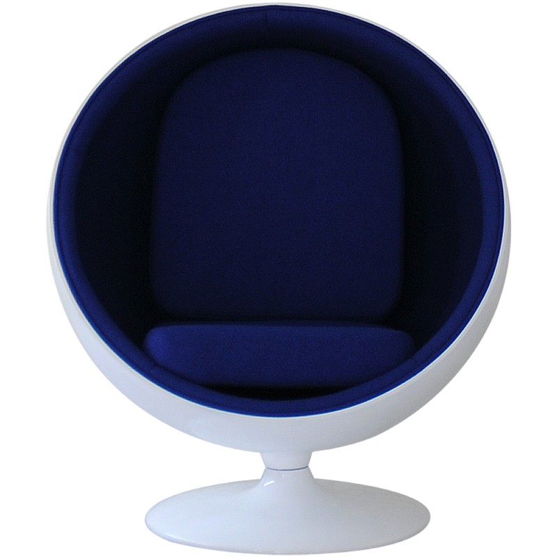ボールチェア エーロ・アールニオ ホワイト×ブルー ballchair ソファ ソファー sofa パーソナルチェア 椅子 いす インテリア オブジェ
