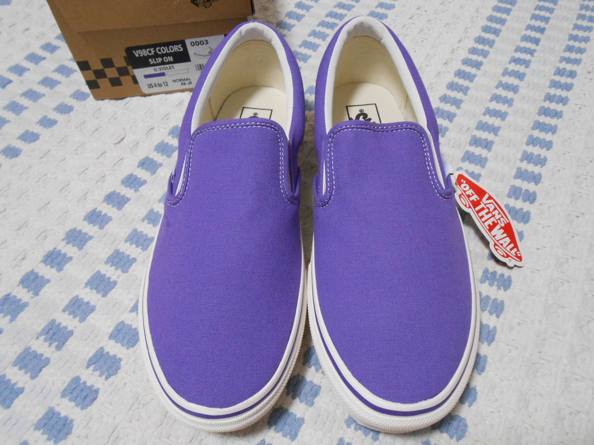 新品！限定！バンズ　V98CF COLORS　スリッポン　U.バイオレット　10　パープル　ＶＡＮＳ　スケーター_画像3