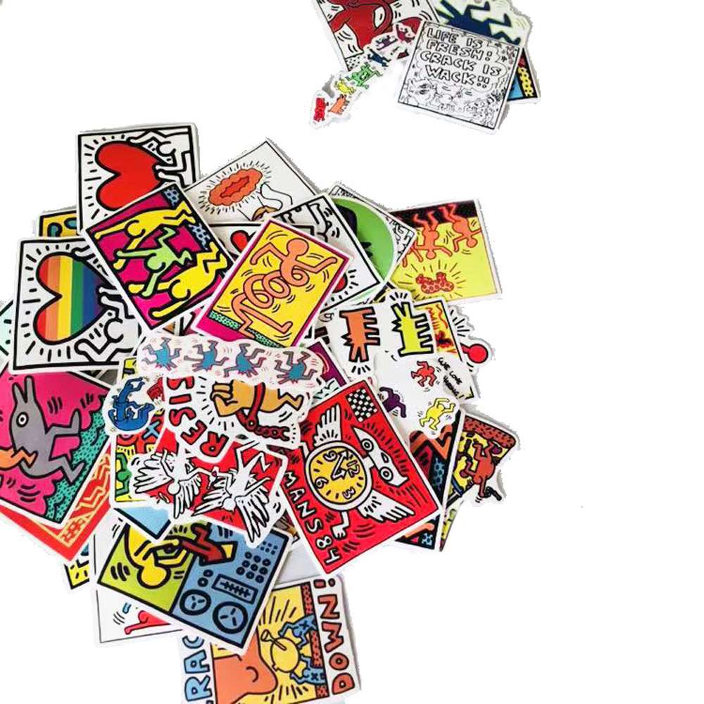 ★SALE★ キースヘリング ステッカー 45枚セット Keith Haring PVC 防水 ポップアート 芸術 Moma_画像3