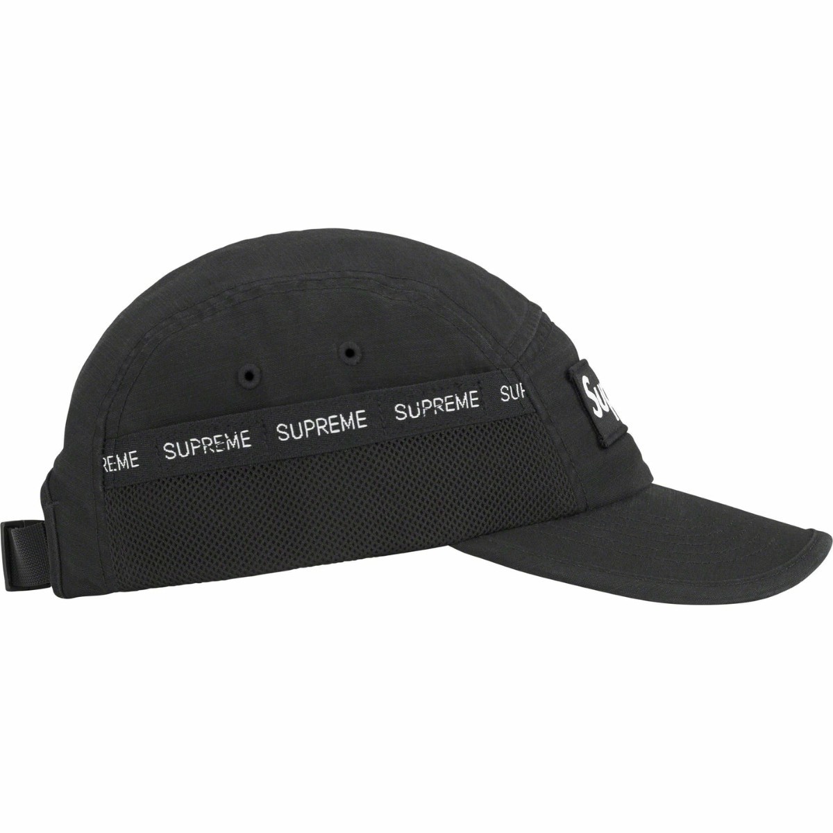 1円スタート オンライン完売 Supreme Mesh Pocket Camp Cap 新品未使用即日出荷 帽子 シュプリーム TWILL CHINO BLACK キャンプキャップ_画像3