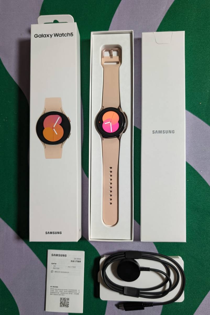 SAMSUNG Galaxy Watch5 40mm SM-R900NZDABRI Pink Gold 交換用バンド1点付き_画像1