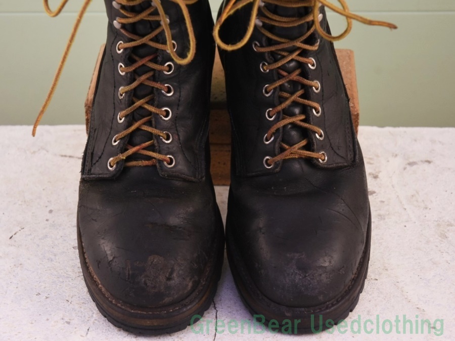 Y018◆USA製 レッドウィング Red Wing ビンテージ ワークブーツ スチールトゥ 良い味 黒 ブラック メンズ 27cmくらい_画像5