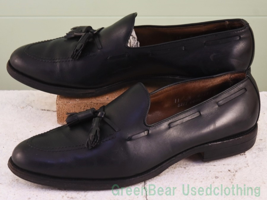 Y007*USA производства ALLEN EDMONDS Vintage кисточка Loafer wise маленький . хороший тест чёрный черный мужской 11A 29cm