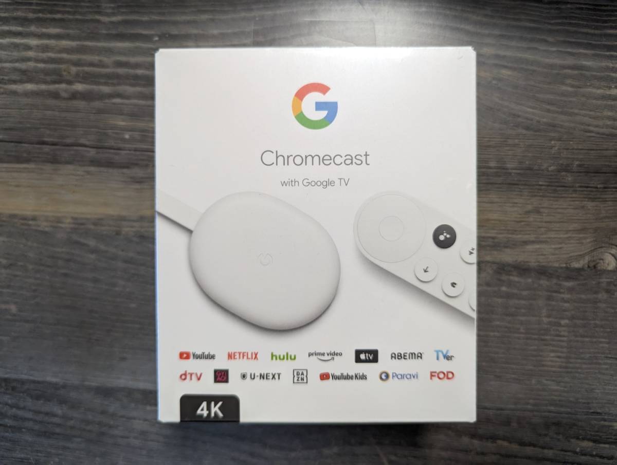 新品未開封 Chromecast with Google TV 4K Snow 2個