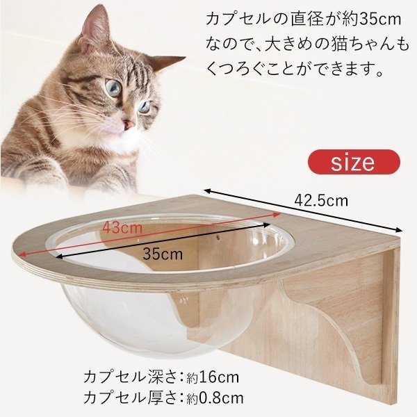 キャットステップ キャットウォーク キャットタワー カプセル 壁付け 猫 ハンモックタイプ LB-263_画像2