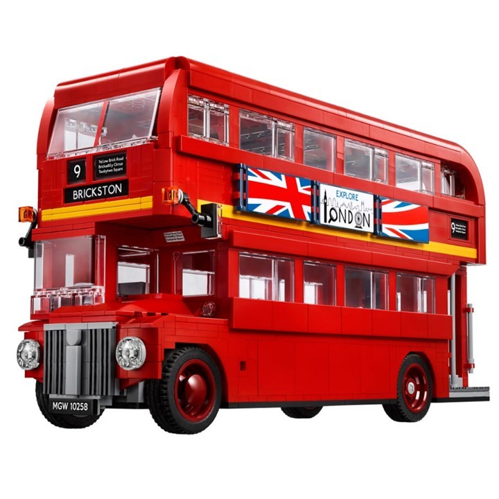 【国内発送＆送料込】箱なし LEGO レゴ 互換 ロンドンバス 2階建てバス 1,686ピース