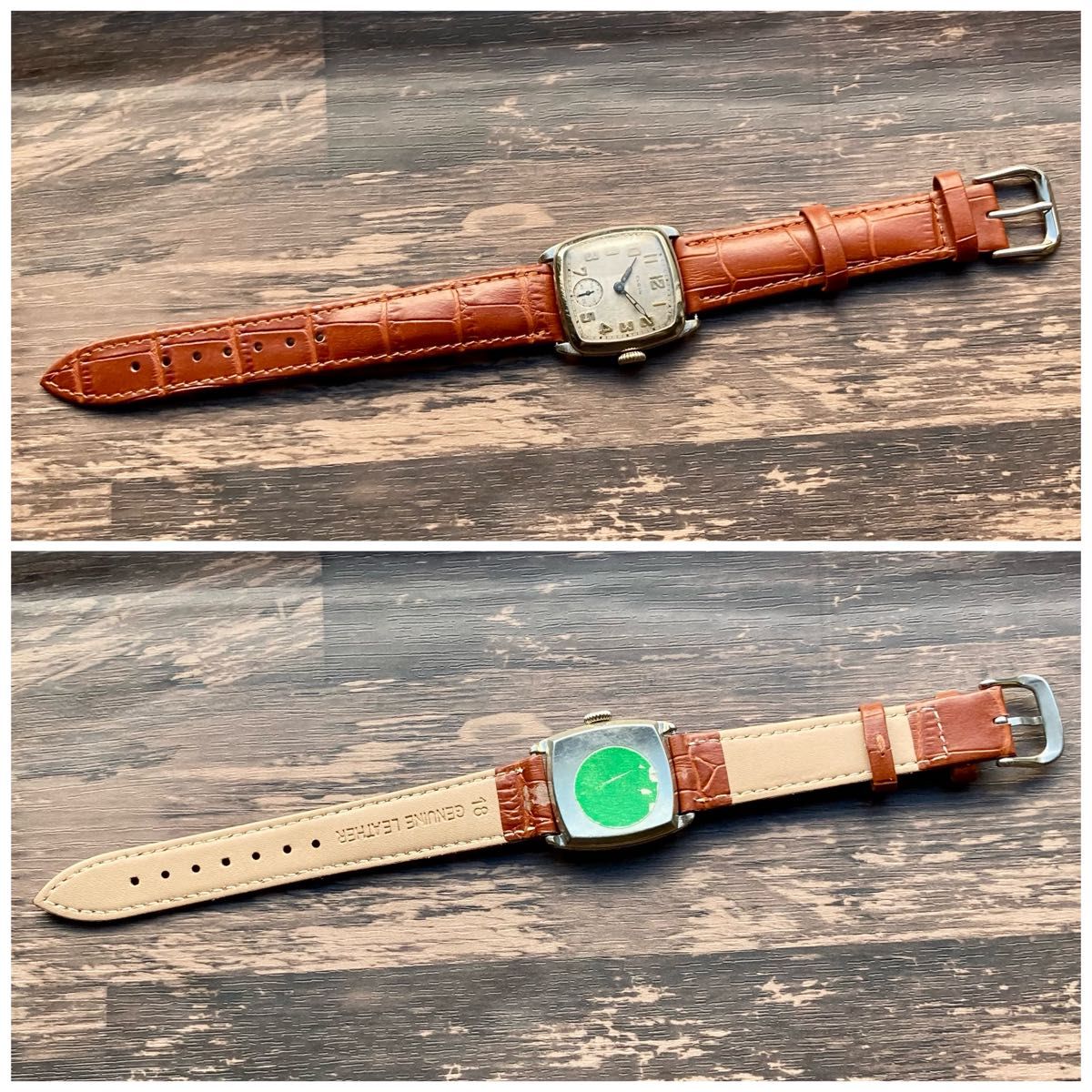 【動作品】エルジン アンティーク 腕時計 1920年代 手巻き メンズ デコ ELGIN ビンテージ ウォッチ ミリタリー 男性