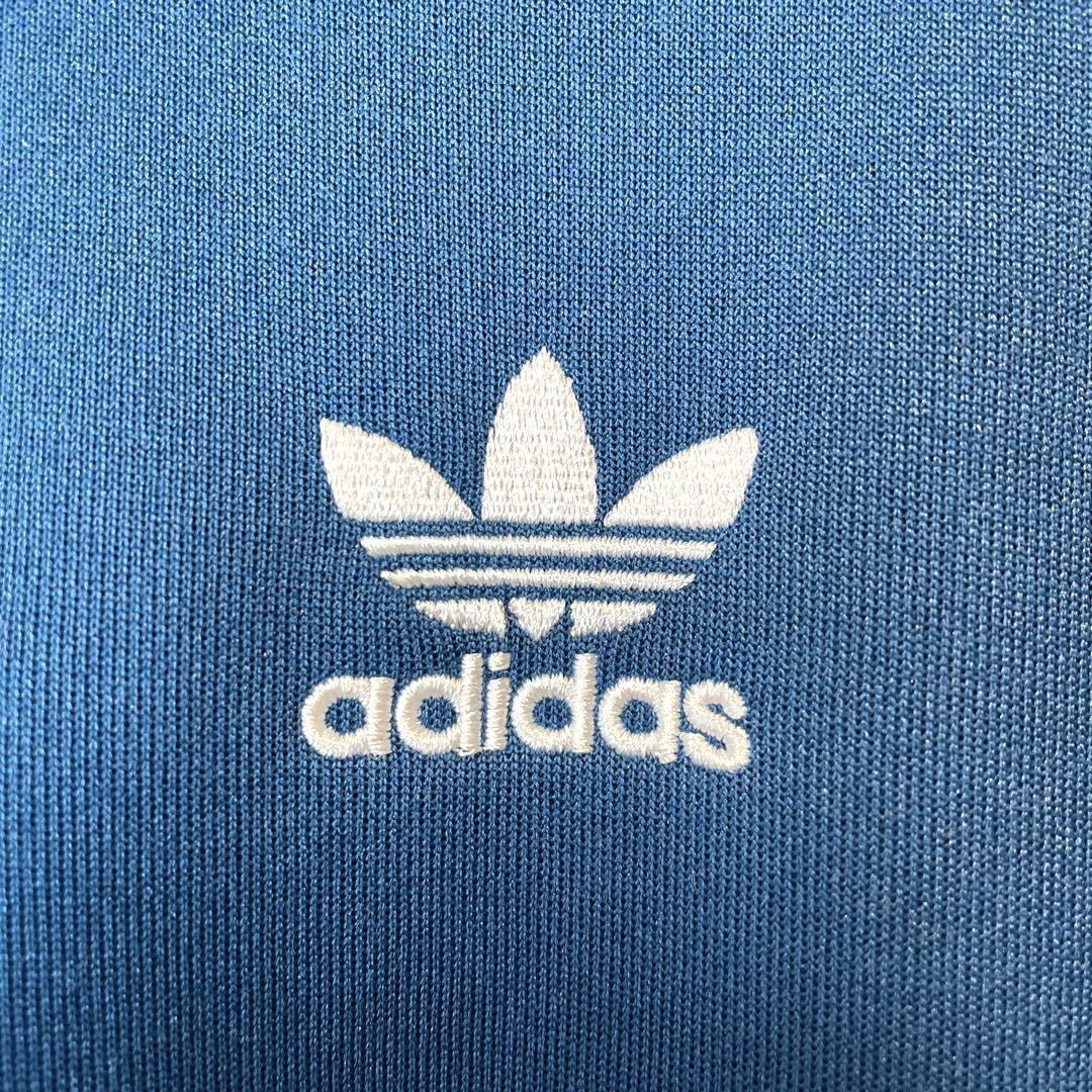 希少 adidas アディダス トラックジャケット ジャージ くすみブルー