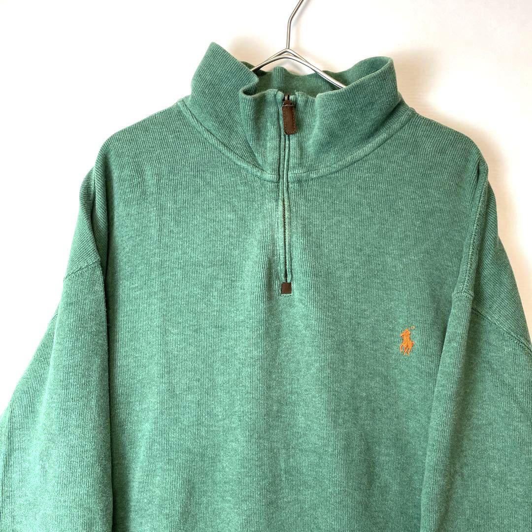 古着 美品 Ralph Lauren ラルフローレン ハーフジップニットスウェット