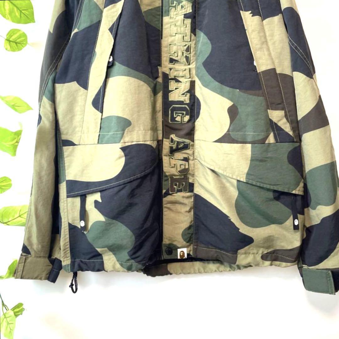 美品 正規品 A BATHING APE アベイシングエイプ 1st Camo スノボジャケット マウンテンパーカー マウンテンジャケット 迷彩  カモフラ XL