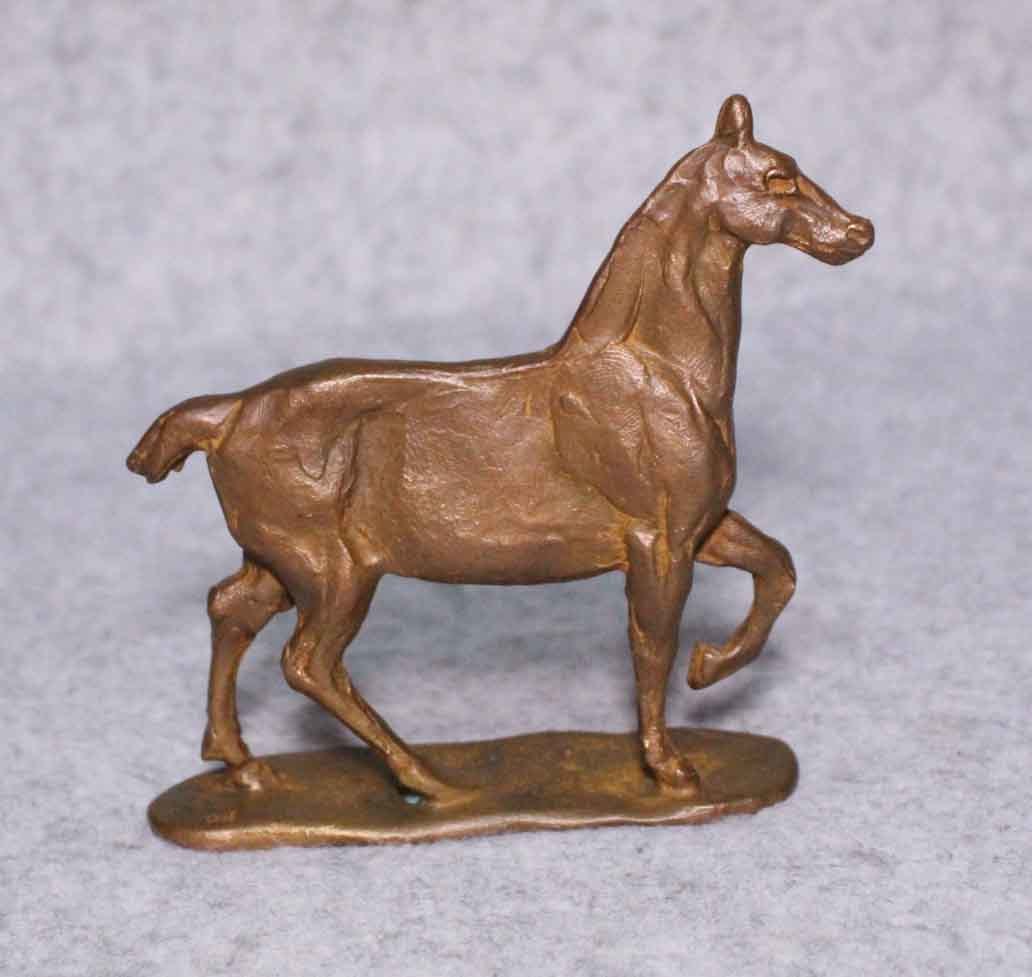 金属工芸●●馬　置物　銅製●在銘　10cm ブロンズ像　ウマ 　bronze horse　文鎮　ペーパーウエイト　銅像_画像3