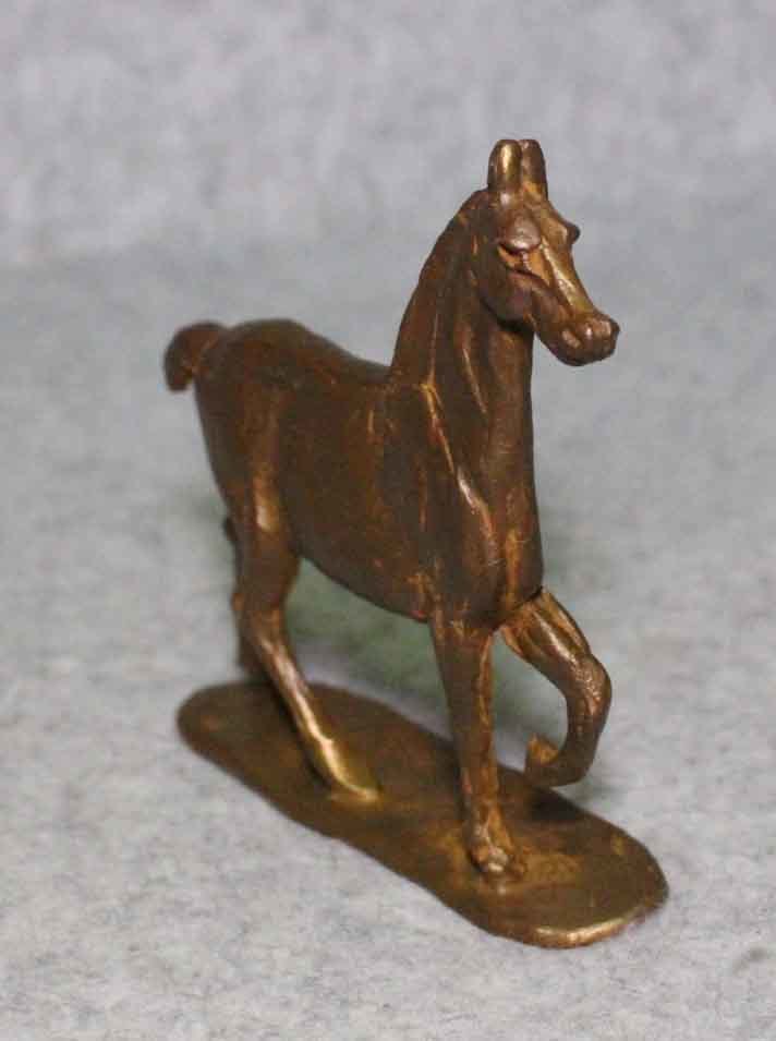 金属工芸●●馬　置物　銅製●在銘　10cm ブロンズ像　ウマ 　bronze horse　文鎮　ペーパーウエイト　銅像_画像2