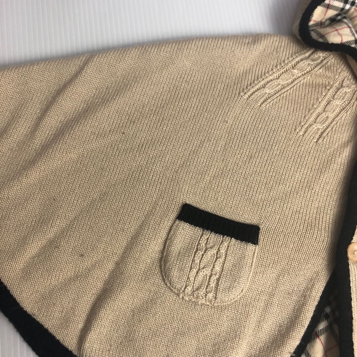 バーバリー ポンチョ リバーシブル ニットポンチョ BURBERRY バーバリー ポンチョ リバーシブル ニットポンチョ BURBERRY