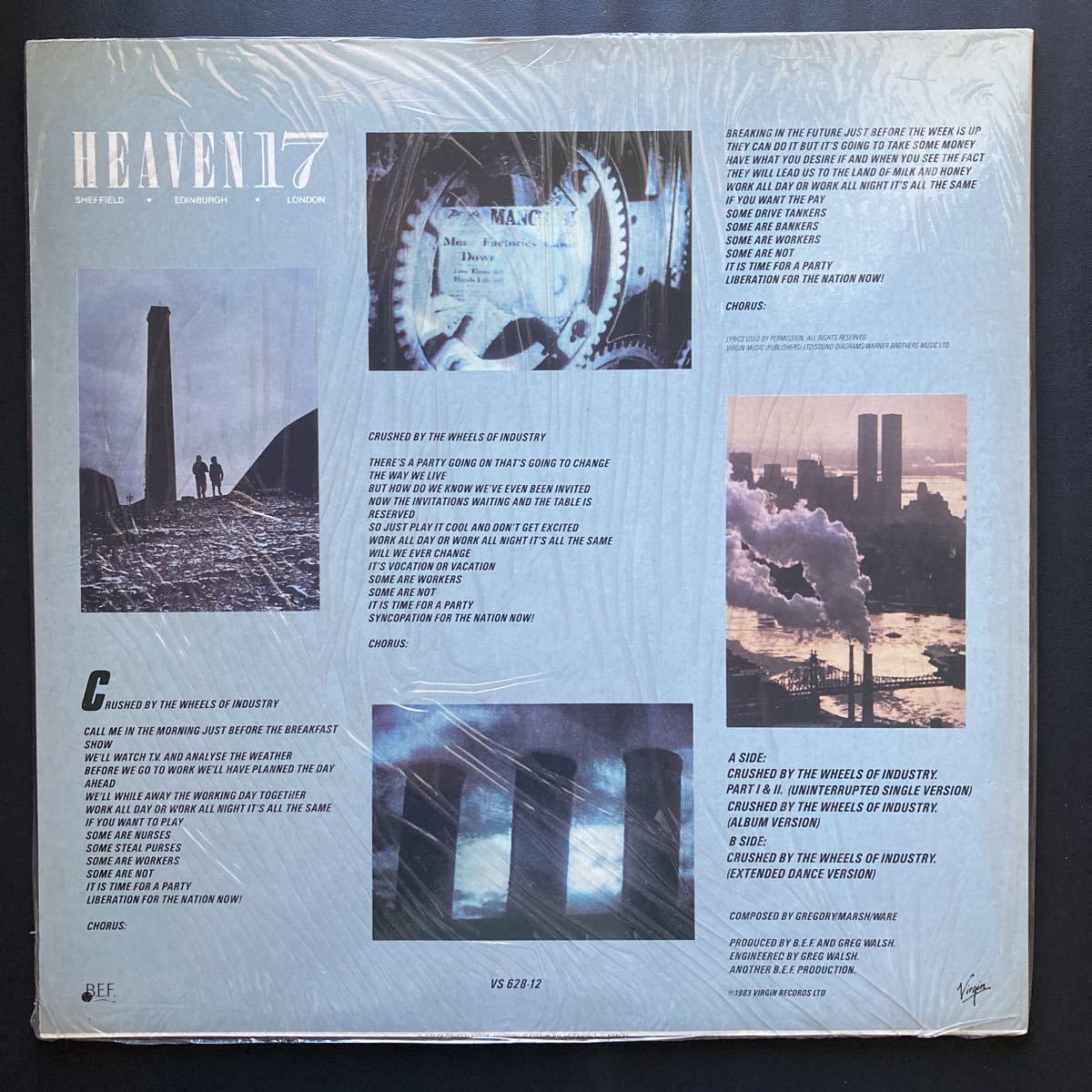 12inch HEAVEN 17 / CRUSHED BY THE WHEELS OF INDUSTRY_画像2