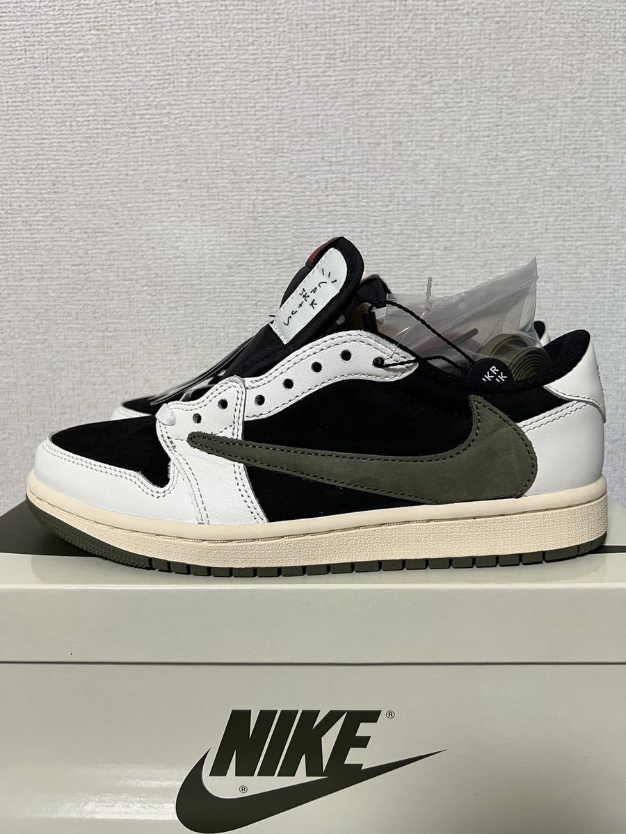 希少 本物 新品未使用 真贋鑑定NIKE AIR JORDAN 1 LOW TRAVIS SCOTT