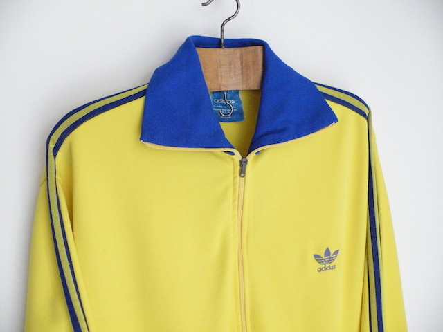 アディダス ヴィンテージジャージ スウェーデンカラー フランス製 made in FRANCE Sweden 代表 adidas 70s 青タグ ビンテージ VENTEX社製_画像3