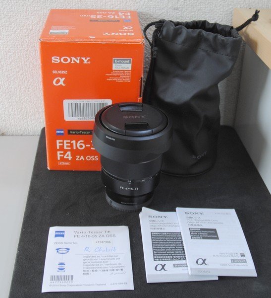 ☆綺麗【 ソニー / SONY デジタル一眼カメラαEマウント用レンズ Vario-Tessar T* FE 16-35mmF4 ZA OSS SEL1635Z】広角ズームレンズN10183_画像1